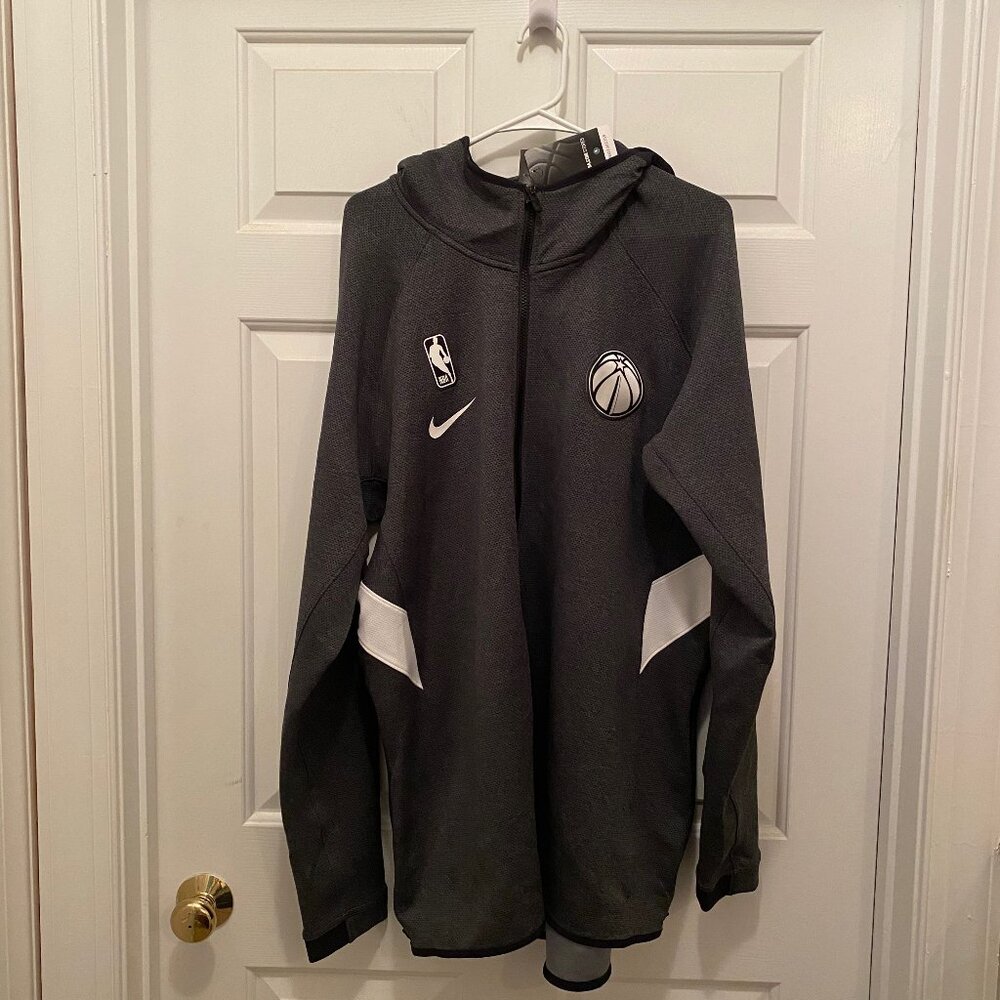 NWT Washington Wizards Team Issued NBA Nike Full Zip Gray Hoodie Jacket XLT